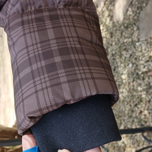 Columbia Brown Plaid Puffer Jacket 60% Down 40%feather Sz M - Picture 5 of 11